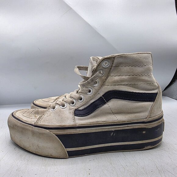 Vans SK8 Hi Tapered Womens Size 5 Stackform Navy True White Platform Shoes - Picture 15 of 15